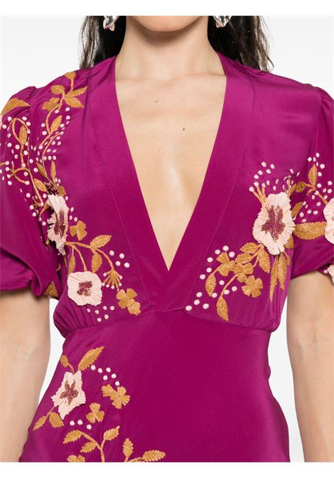 Abito in seta con ricamo a fiori La double j - donna LA DOUBLE J | DRE0891PU01